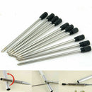 10pcs/set 70mm Black Metal Element Crystal Ink Ballpoint Pen Replace Refill Pens