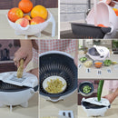 6 IN 1 Slicer Vegetable Fruit Cutter Drain Basket Crusher Grater Chopper Peelers