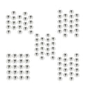 100x Shrimp Nickel Squid Hooks Umbrella Hooks Fishing Jig Tackle Equipment