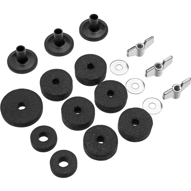 18 Pieces Cymbal Replacement Accessories Cymbal Felts Hi-Hat Clutch Felt Hi