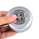 1pc wheels shaped 4 led night light lamp battery  press stick lamp !