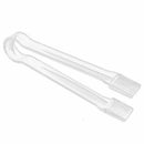 Plastic Cooking Bread Cake Fruit Salad Food Clip Tong 16cm Long Transparent X8A9