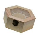 Natural Wood Box Unfinished Plain Wooden Jewelry Storage Case Art DIY Craft