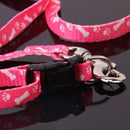 Bone Paws Print Small Dog Pet Leash Lead & Harness Tool - Pink R6Z4