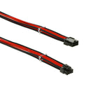 8 pin ATX CPU 30cm Black Red Sleeved Extension Cable with 2 Cable Comb GYG
