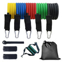 11x Resistance Band 125 Pounds TPE Elastic Pull Rope Home Gym Fitness Tool