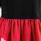 Retro Elk Print Long Sleeve Xmas Swing Dress Women Long Dresses (Red L) A