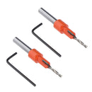 2 Piece 8mm Shank Countersink Drill Bit With Hex Key For Wood