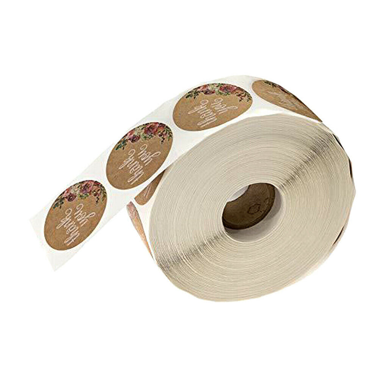 1 Roll 500 Pcs Round Circles Thank You Stickers 1 Inch Decorative Sealing