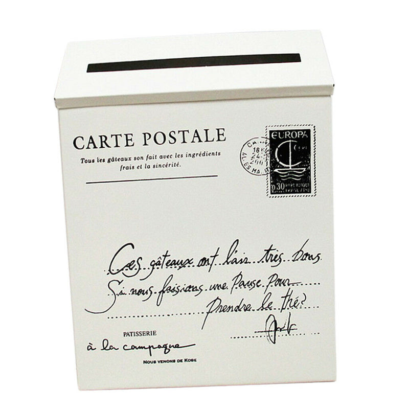 Durable Galvanized Post Box Mailbox Magazines Newspaper Basket Guard Beige