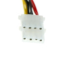 2pcs 4 Pin Male to 2 port IDE Female Power Supply Splitter Adapter Cable 18cm JR