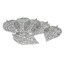 6Pcs Alloy Hollow Filigree Leaf Pendants Charms Connector for Jewelry Making