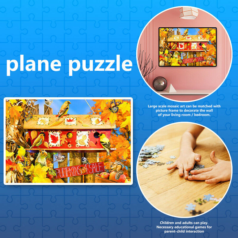 Paper Puzzles Jigsaw 1000pcs Autumn Leaves Educational Assemble DIY Toys