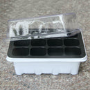 3pcs 12 Holes Plastic Tray Flower Seedling Sprout Box Propagation Nurse EGW