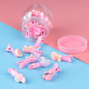 20Pcs Mixed multicolor baby kid children girls cartoon hair clips with box FT