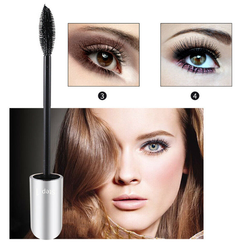 Waterproof 4D Silk Fibre Eyelash Extension Make Up Volume Long Lasting hot.