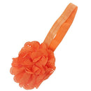 5X(Baby Kids Girls Lace Flower Hairband Headband Dress Up Head band Orange Q7K5)