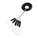 10Pcs 6 in 1 Cylinder Shaped Float Stop Rubber Stopper Bobber Sinker X7W9