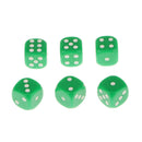 16mm 100pcs Acrylic Opaque Six Sided Spot Dice Party Games Dice Die - Green