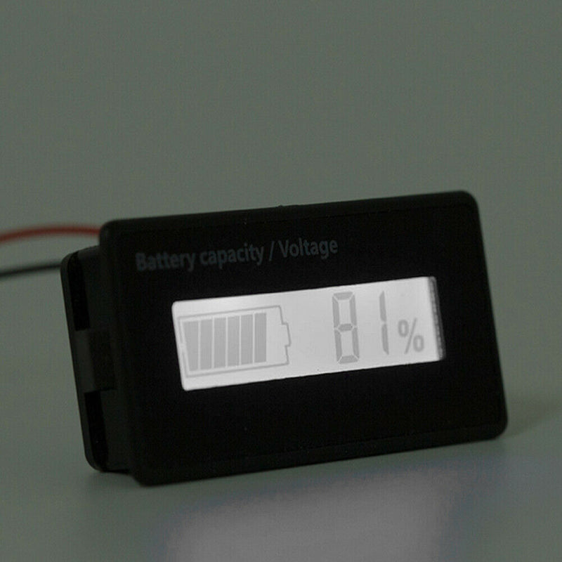 Digital Lead Acid Lithium Battery Capacity Tester Voltmeter White Backlight