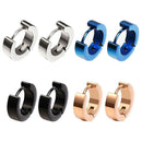 4 Pairs Stainless Steel Mens Womens Small Hoop Earrings Hypoallergenic Hoop
