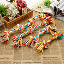 1X Pet Puppy Dog Cotton Knot Braided Teeth Clean Chew Toys Rope Random Cute