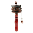 5.5" Hand Held Prayer Wheel Tibetan Buddha Religion Scriptures Pray Wheel
