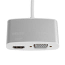 4Kx2K 1080P 2 in 1 Mini Displayport DP to HDMI VGA Adapter Converter Cable A