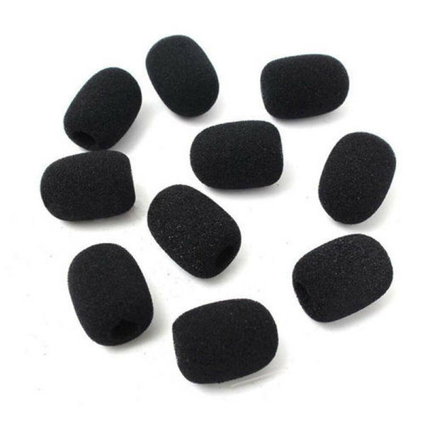 10PCS/Set Microphone Headset Grill Windscreen Sponge Foam Black Mic Cover Cap