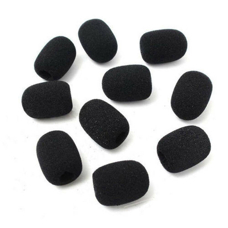 10PCS/Set Microphone Headset Grill Windscreen Sponge Foam Black Mic Cover Cap