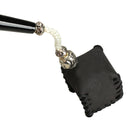 Black Poly Urethane Leather Pool Snooker Billiard Pocket Chalk Holder Cue