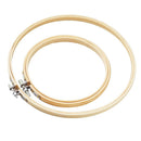 2Pcs Hand Embroidery Hoop Bamboo Circle Cross Stitch Ring DIY Craft Tools