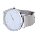 Mens Black Dress Watch Movement Quartz Analog Business Wristwatch 24cm (Sil