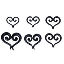 1 Pair 2g 6mm Black Spiral Ear Plug Tunnel Stretcher Taper stretching Earring