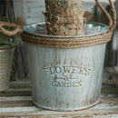 Country retro old metal flower bucket flower creative home desktop decorati J3Q7