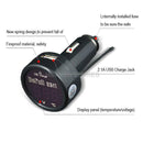 Digital Voltmeter 12V 24V SUV Lighter USB Car Charger Thermometer 3IN1