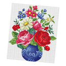 Stamped Cross Stitch Kits Includes 11 Count Pre-printed Cloth Thread Needle -