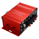 MA170 Mini HIFI Stereo Amplifier Booster DC 12V Aluminum with LED Mounting Tabs