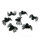 20pcs Halloween Mini Plastic Black Luminous Spider Prank Joking Birthday To V1R3