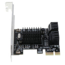 PCIe to 4-Port SATA 3.0 III Expansion Controller Card Adapter 6G Replacement