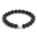 2pcs Balanced Howlite Matte Black & White Beaded Bracelets for Lovers His & Hers