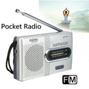 Mini Portable Pocket AM/FM Telescopic Antenna Battery Powered Radio Receiver lj
