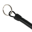 5X(Key ring, with carabiner and spiral cable, 13 cm, random color D6W3)
