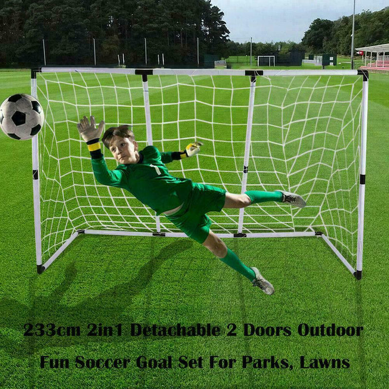Children's Kid's Junior Football Goal Soccer Set with and Pump Ball Q4A7