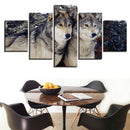 Modern 5 Panels Paintings on Canvas Wall Art Landscape Wolf