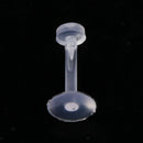 10x Acrylic Transparent White Nose Stud Pin Bar Tongue Body Piercing Jewelry