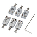 Pack of 6 Brass Electric Guitar Roller Bridge Tremolo Saddles Nickel Plating