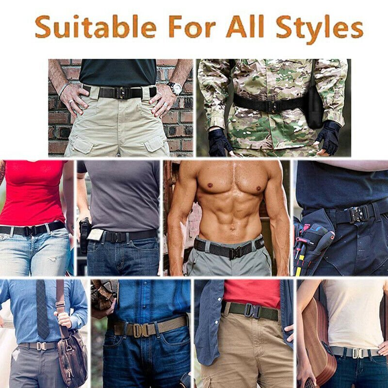 Men's Belt Heavy Belt, Cobra Buckle Belt Nylon Style With Quick Release Met B6M5
