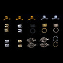 180Pcs/Box Braid Hair Beads Dreadlocks Cuff Clip Beads Rings For Hair ExtensioES