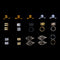 180Pcs/Box Braid Hair Beads Dreadlocks Cuff Clip Beads Rings For Hair ExtensioES